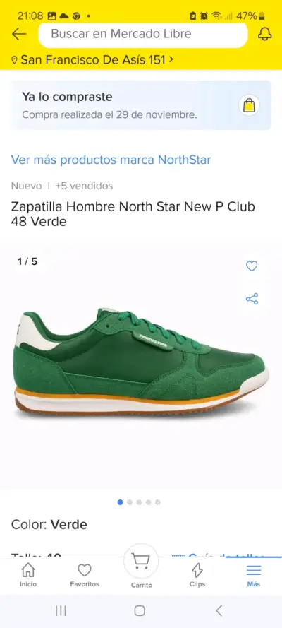 Zapatillas verde North Star unisex - miniatura 1