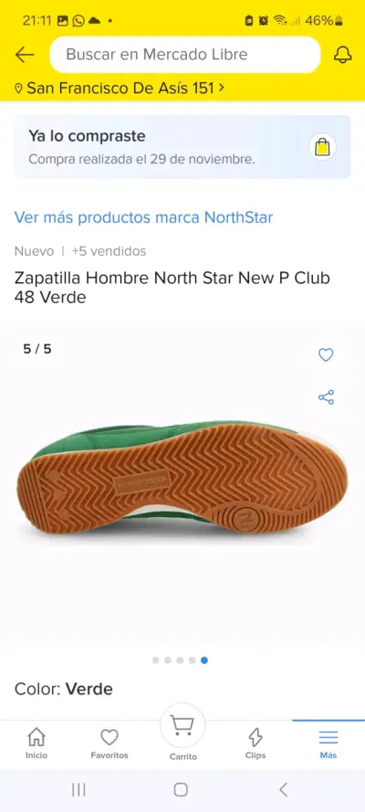 Zapatillas verde North Star unisex - miniatura 2