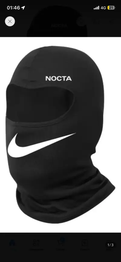 Pasamontañas negro Nocta Nike - miniatura 1