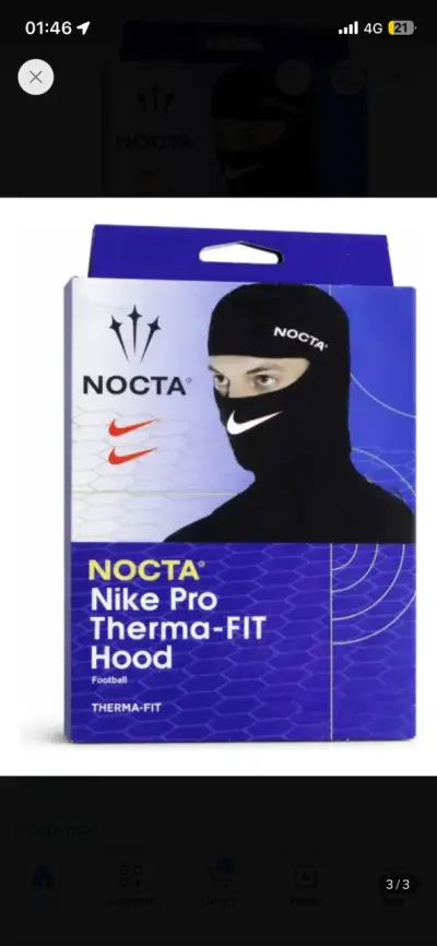 Pasamontañas negro Nocta Nike - miniatura 2