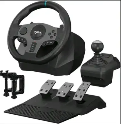 Volante y pedales PXN para gaming - miniatura 1