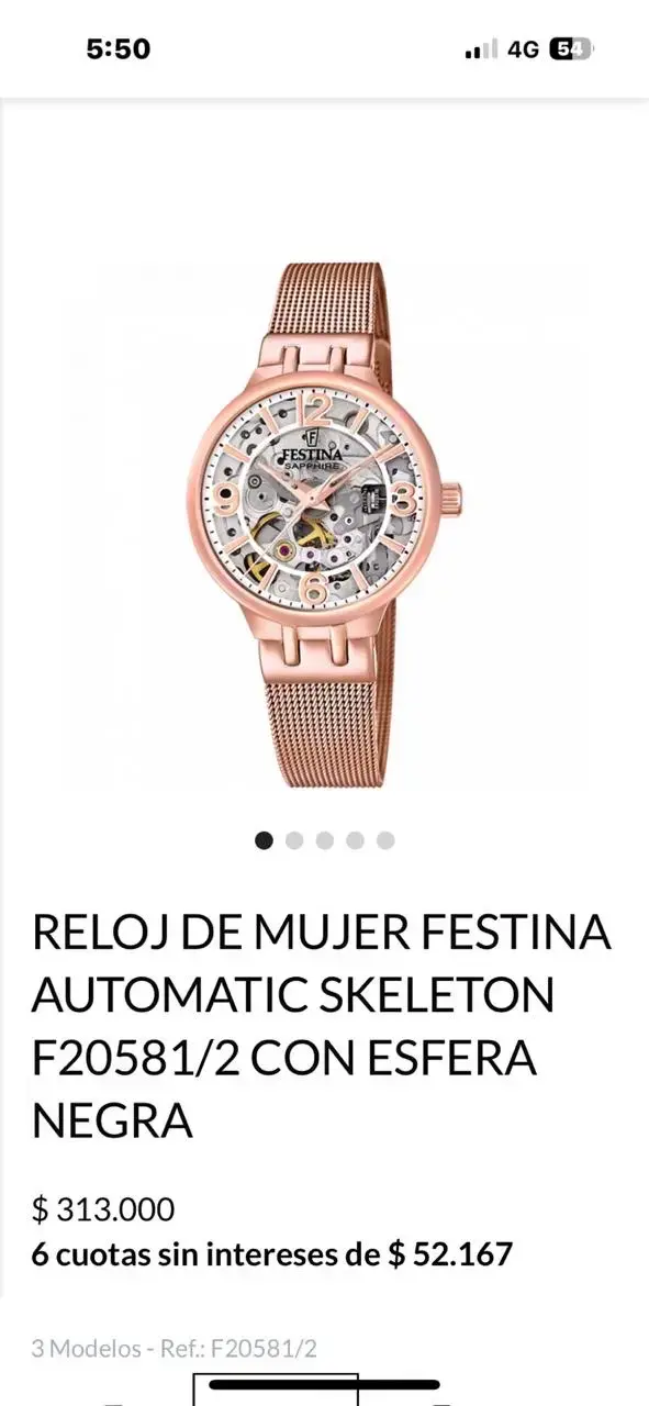 Reloj Festina automático Skeleton - 3