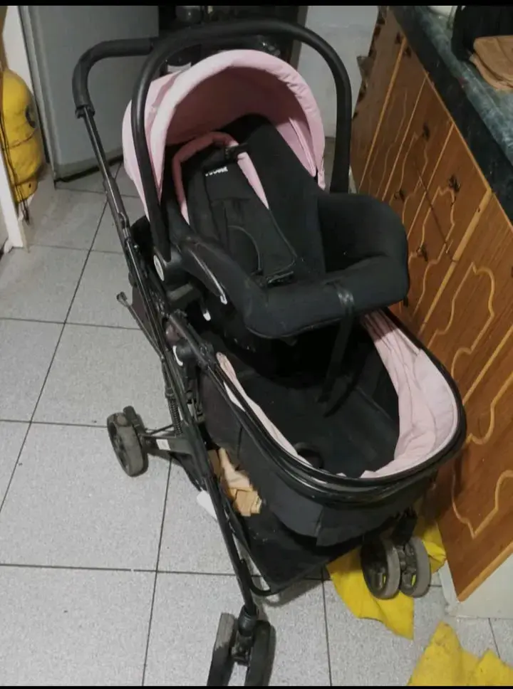 Coche para bebé con porta bebés - 2