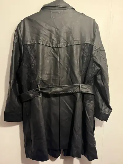 Chaqueta de Cuero Stefano Cocci Negra Talla L - miniatura 2