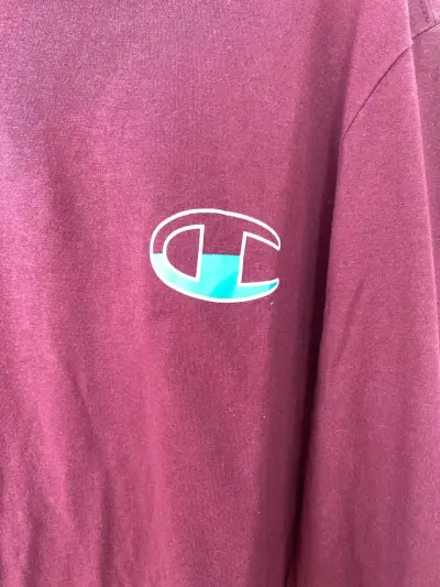 Polera manga larga burdeo Champion - miniatura 3