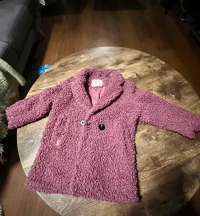 Abrigo ficcus de lana rosado - miniatura 1