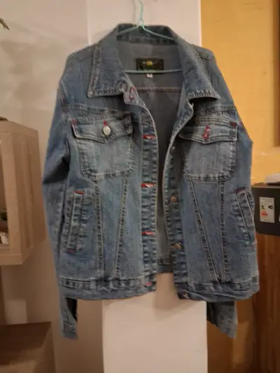 Chaqueta de mezclilla azul - miniatura 1