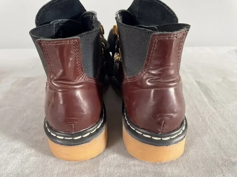 Botines Prüne de cuero color Bordo - 2