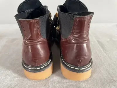 Botines Prüne de cuero color Bordo - miniatura 2