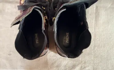 Botines Prüne de cuero color Bordo - miniatura 6