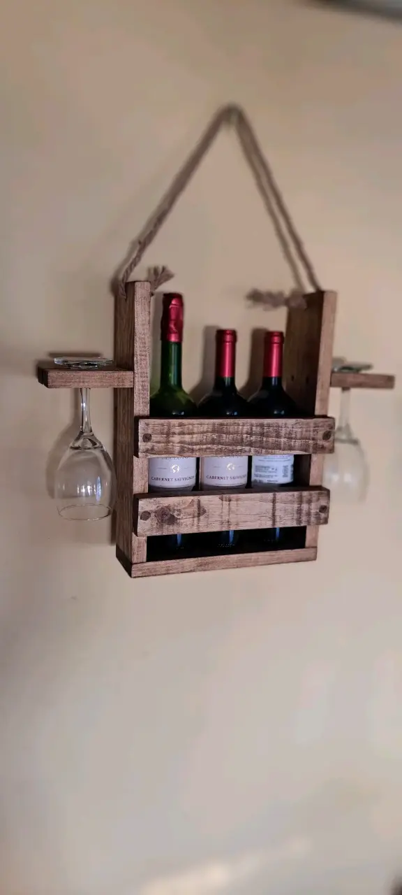 Estante de madera para vino - 1
