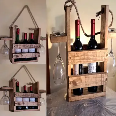Estante de madera para vino - miniatura 4