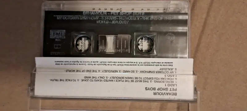 Cassette Pet Shop Boys 'Behaviour' - 2