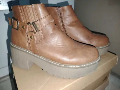 Botines plataforma marrón - miniatura 1