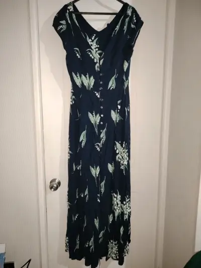 Vestido floral azul - miniatura 1