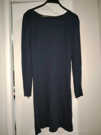 Vestido azul de manga larga - miniatura 1