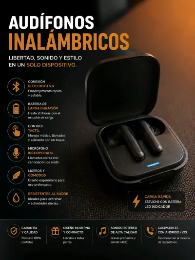 🔥 Audífonos Inalámbricos Buds 6 Active Bluetooth 5 - miniatura 2