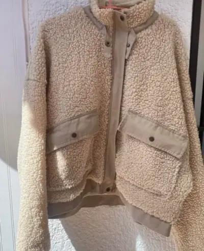 Chaqueta de lana beige - miniatura 1