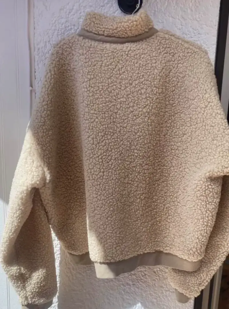 Chaqueta de lana beige - 2