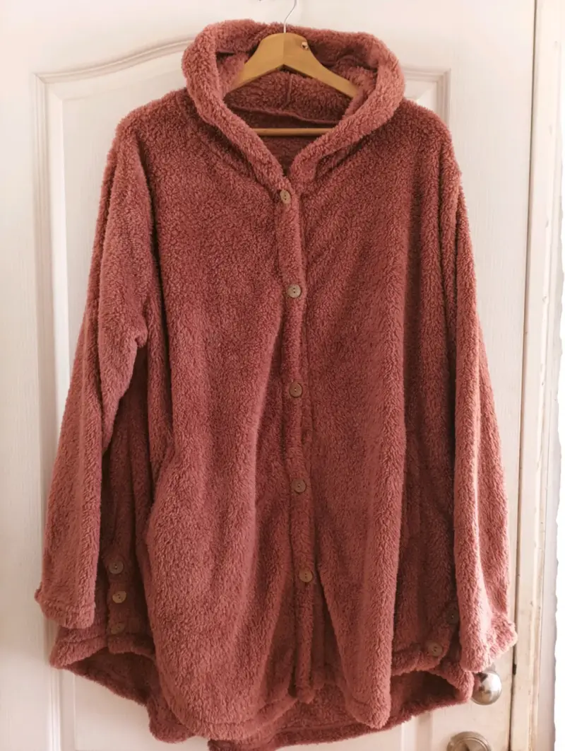 Abrigo sherpa color terracota