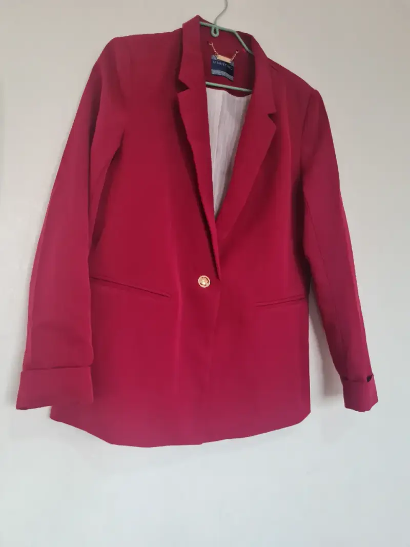 Blazer rojo formal mujer