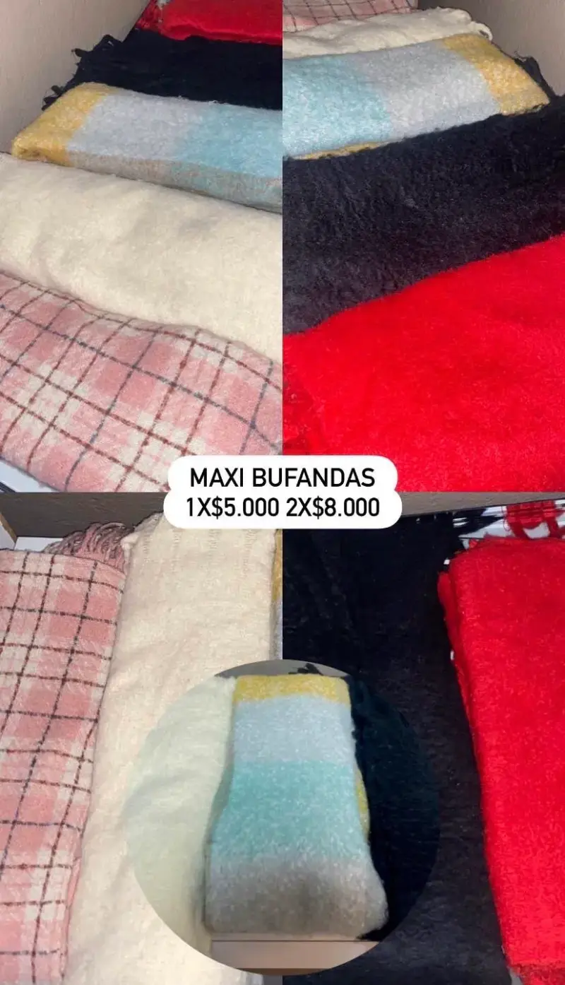 Maxi bufandas colores surtidos - 1
