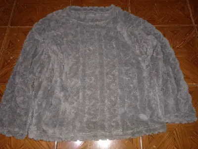 Pijama de peluche gris talla 12 - miniatura 1