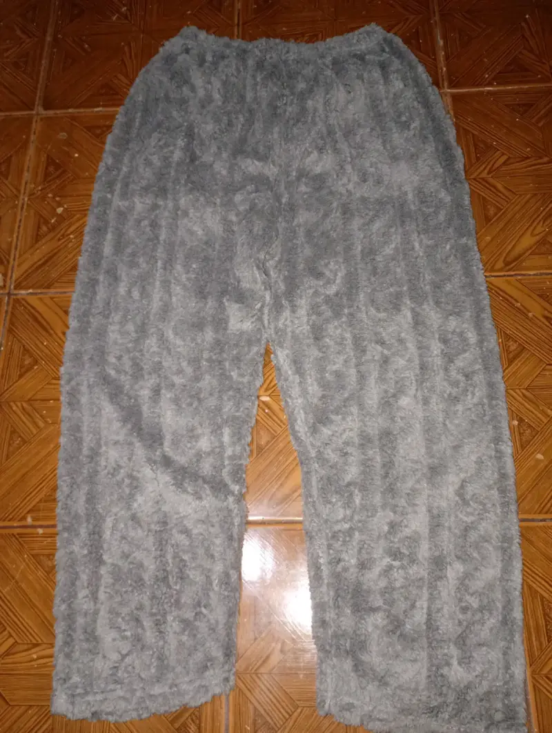 Pijama de peluche gris talla 12 - 2