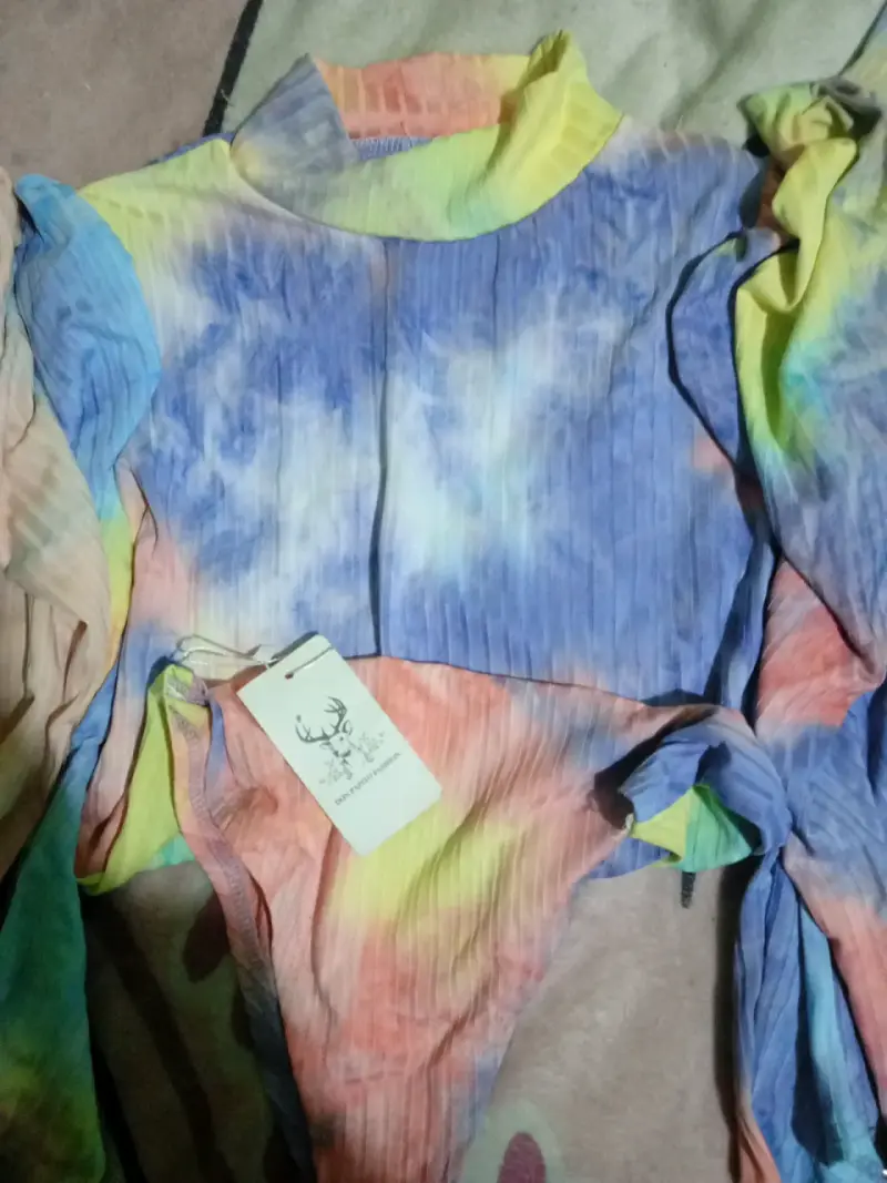 Sets de body tie-dye coloridos - 3