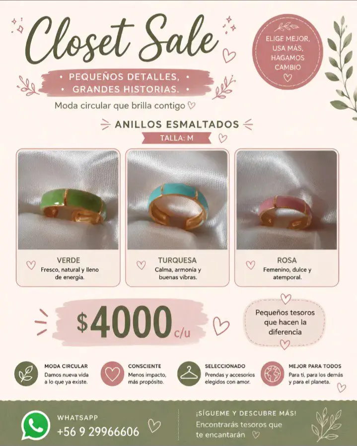 Anillos esmaltados coloridos - 2