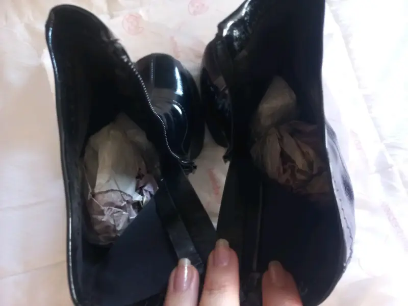 Botines de charol negros con plataforma talla 37 - 6