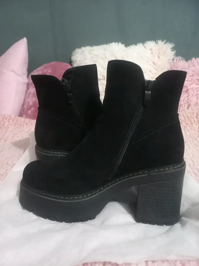 Botines negros de gamuza talla 37 - 3