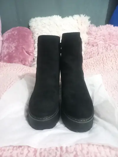Botines negros de gamuza talla 37 - miniatura 5