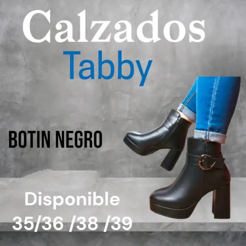 Bota larga negra Calzados Tabby - 3