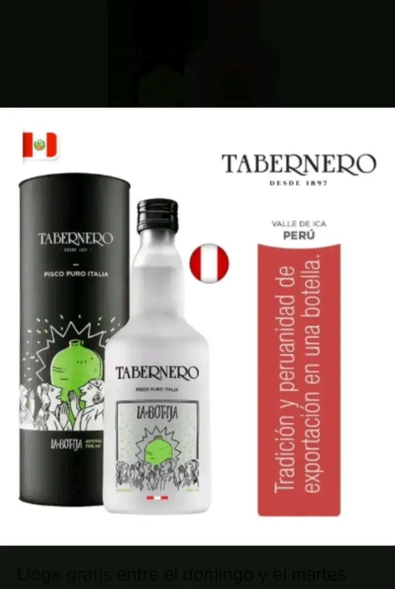 Pisco Tabernero La Botija 700ml - 2