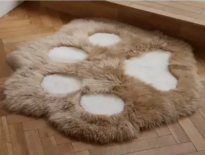 Alfombra peluda patitas - miniatura 1