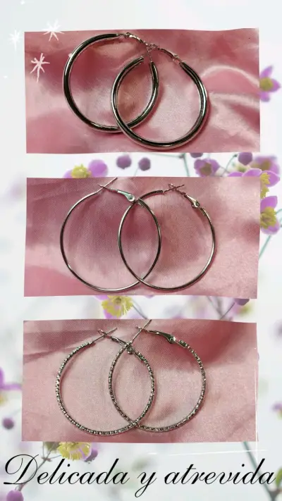 Aros grandes plateados - miniatura 1