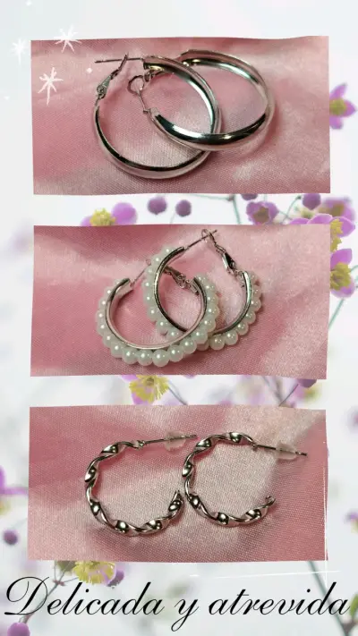Aros grandes plateados - miniatura 2