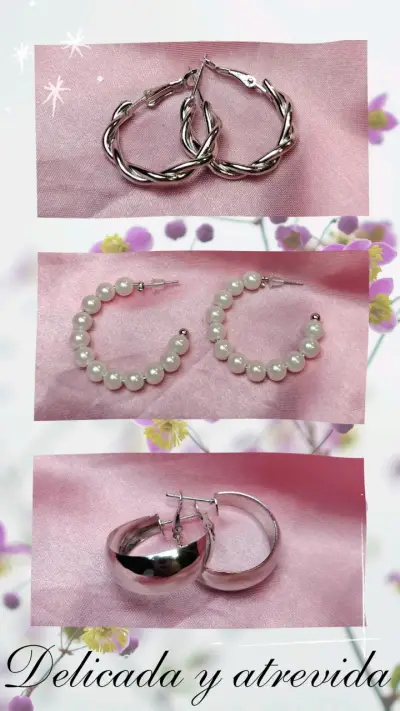 Aros grandes plateados - miniatura 4