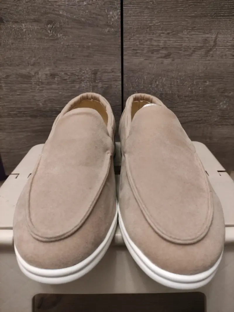 Zapatos tipo mocasines beige - 2