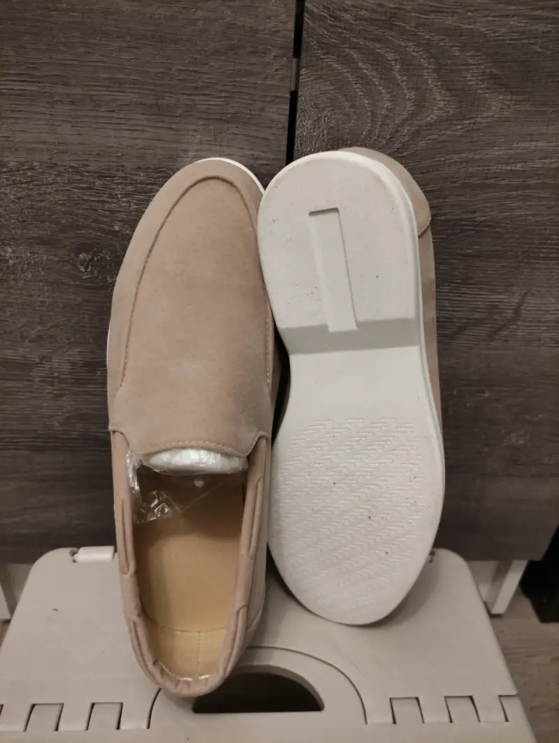 Zapatos tipo mocasines beige - 4