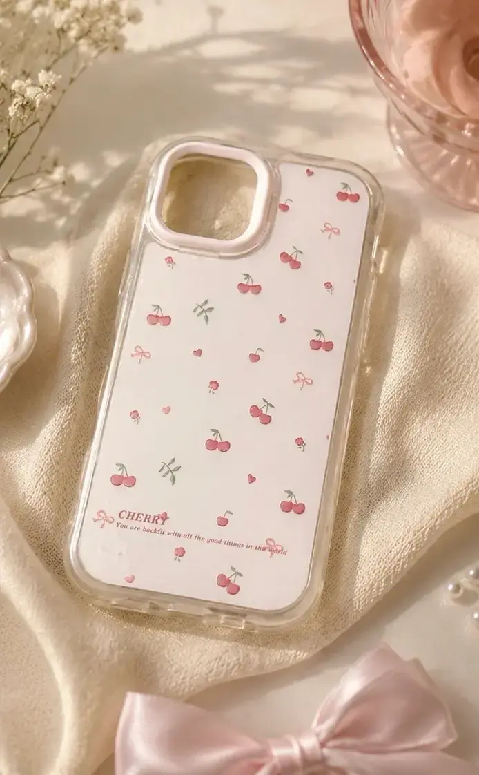 Funda de Iphone 12 con diseño de cerezas