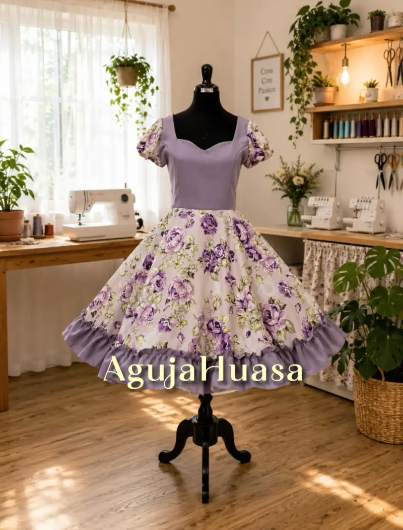 Vestido de flores rosado - 2