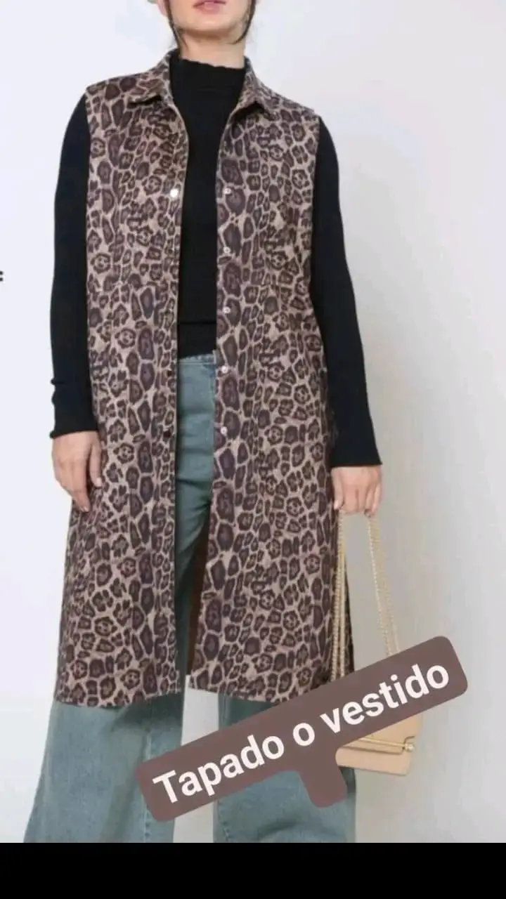 Tapado estampado leopardo
