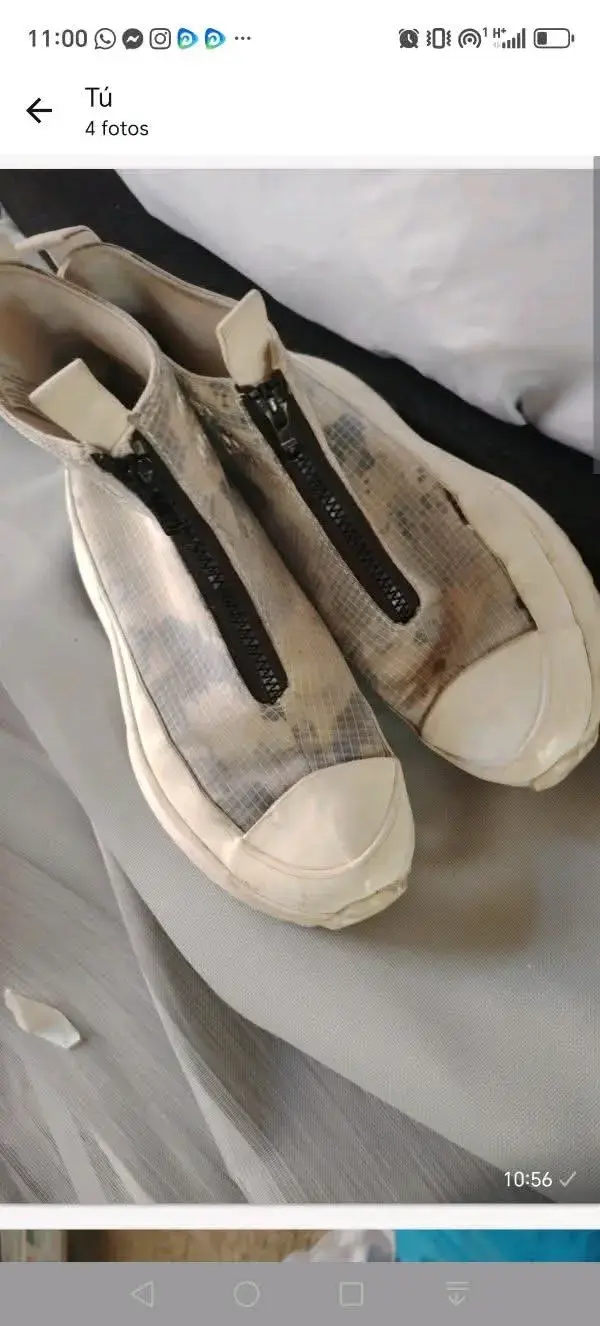 Zapatillas con cierre frontal blancas - 5