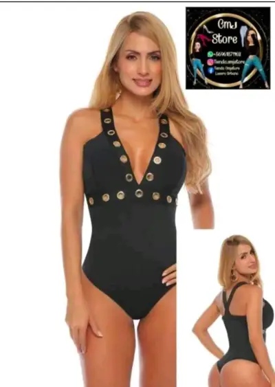 Body colombiano con faja invisible negro - miniatura 1