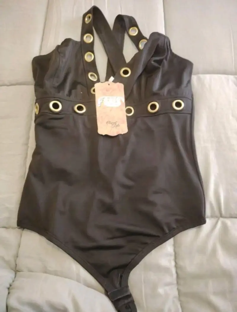Body colombiano con faja invisible negro - 2