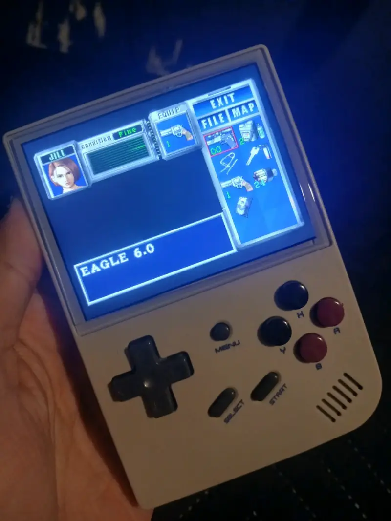 Consola portátil retro gris - 3
