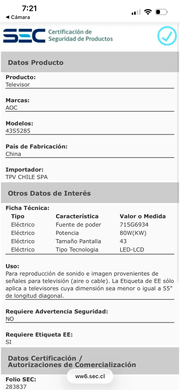 Televisor AOC Smart TV 43 pulgadas - 3