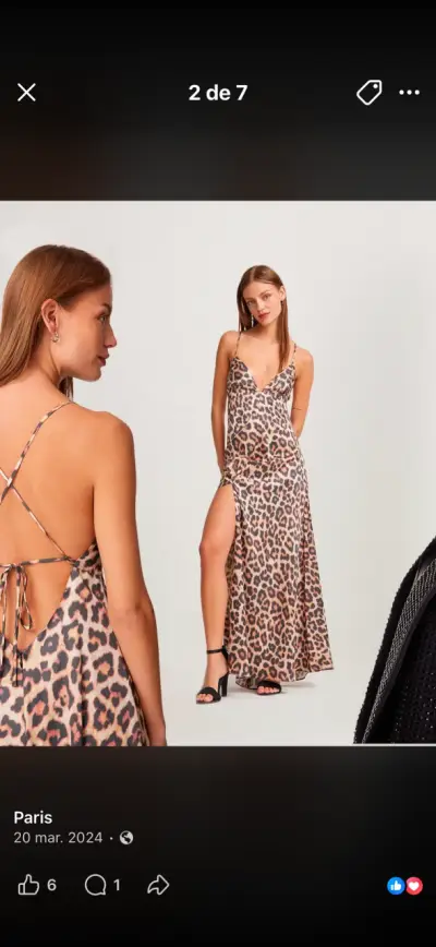 Vestido largo de leopardo - miniatura 2